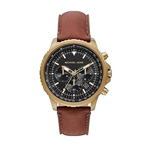 michael kors cortlandt chronograph luggage leather watch|Michael Kors Men's Cortlandt Chronograph Stainless Steel .